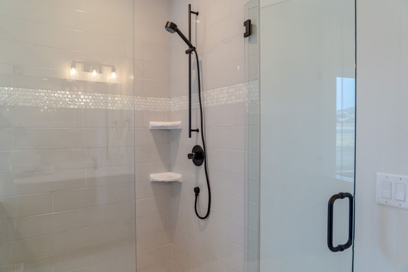 Finished Shower with Glass Doors